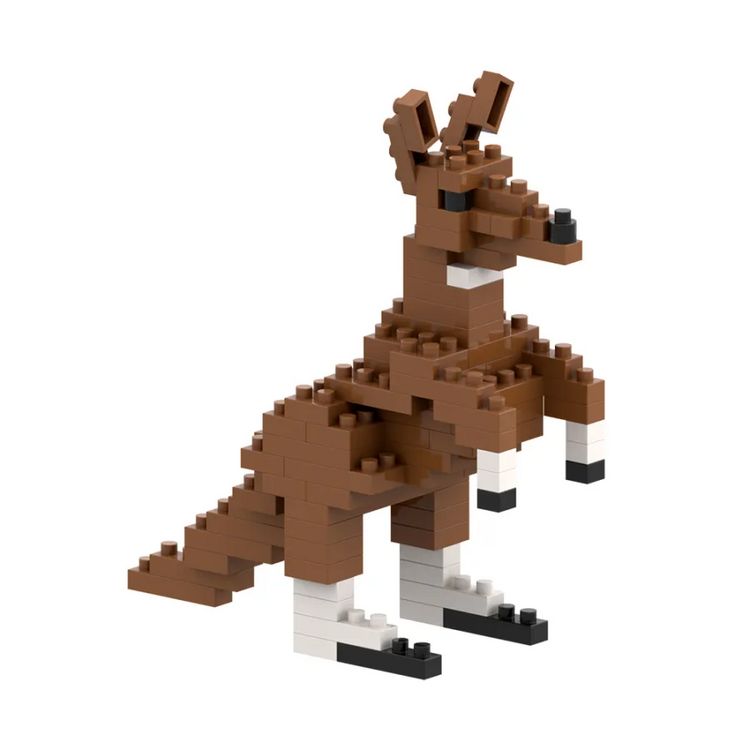 Produktbild: BRIXIES 200002 - K&auml;nguru, 3D Konstruktionsbausatz aus Ministeinen, 93 Teile