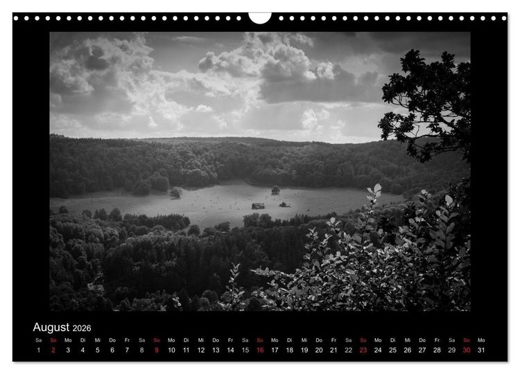 Produktbild: Harz-Bilder in monochrome (Wandkalender 2026 DIN A3 quer), CALVENDO Monatskalender
