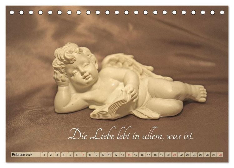 Produktbild: Engel - Die Worte der Liebe (Tischkalender 2027 DIN A5 quer), CALVENDO Monatskalender