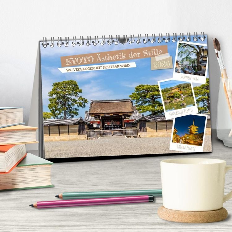 Produktbild: Kyoto - &Auml;sthetik der Stille (Tischkalender 2026 DIN A5 quer), CALVENDO Monatskalender