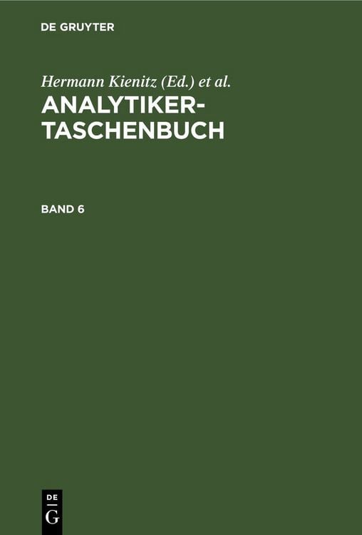 Produktbild: Analytiker-Taschenbuch. Band 6