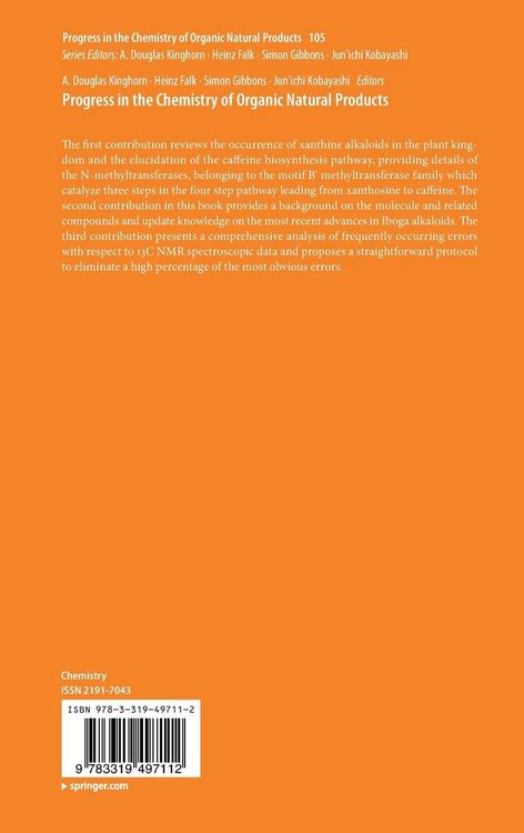 Produktbild: Progress in the Chemistry of Organic Natural Products 105