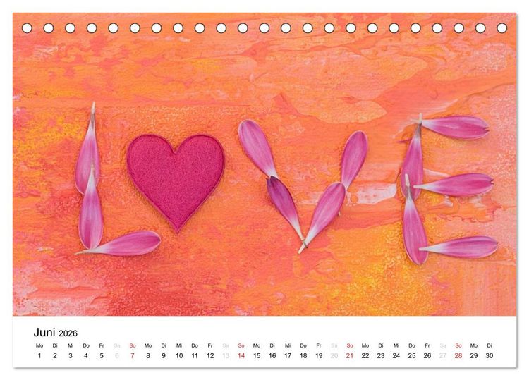 Produktbild: Mein Herz schl&auml;gt pink (Tischkalender 2026 DIN A5 quer), CALVENDO Monatskalender