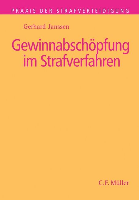 Produktbild: Gewinnabsch&ouml;pfung im Strafverfahren
