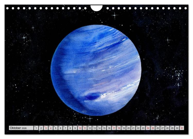 Produktbild: Gemaltes Weltall (Wandkalender 2026 DIN A4 quer), CALVENDO Monatskalender