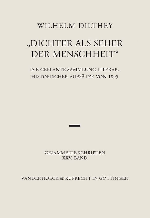 Produktbild: Dichter als Seher der Menschheit