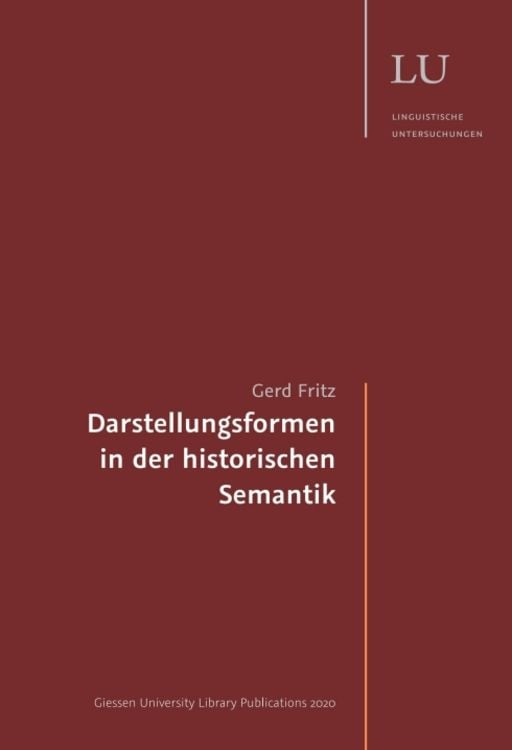 Produktbild: Darstellungsformen in der historischen Semantik