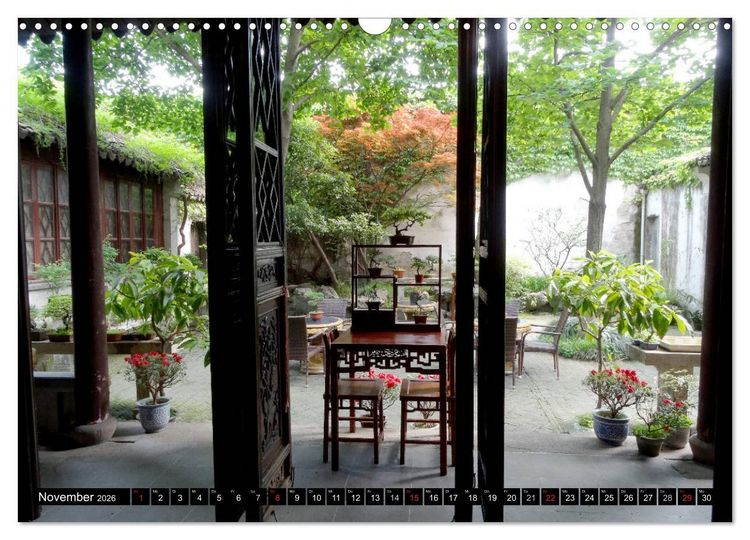Produktbild: Im chinesischen Garten (Wandkalender 2026 DIN A3 quer), CALVENDO Monatskalender