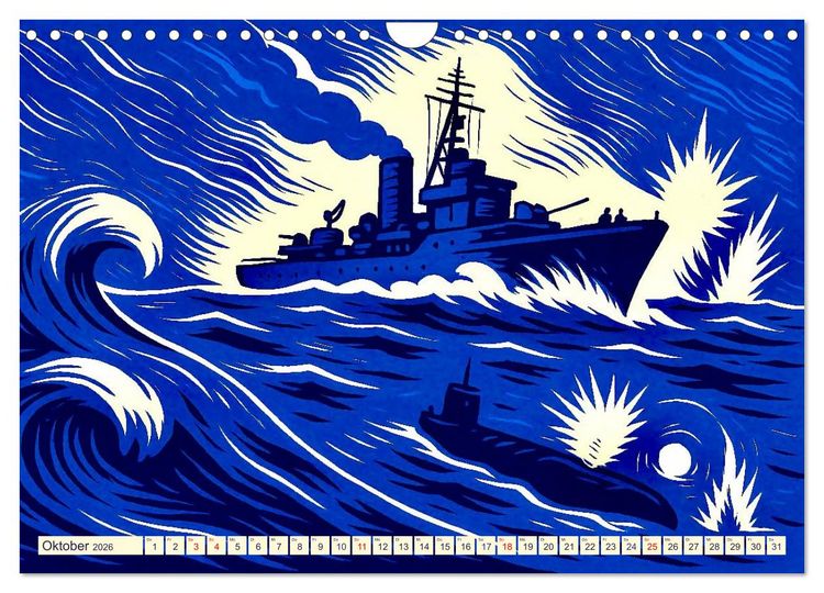 Produktbild: Das Meer in der Weltliteratur (Wandkalender 2026 DIN A4 quer), CALVENDO Monatskalender