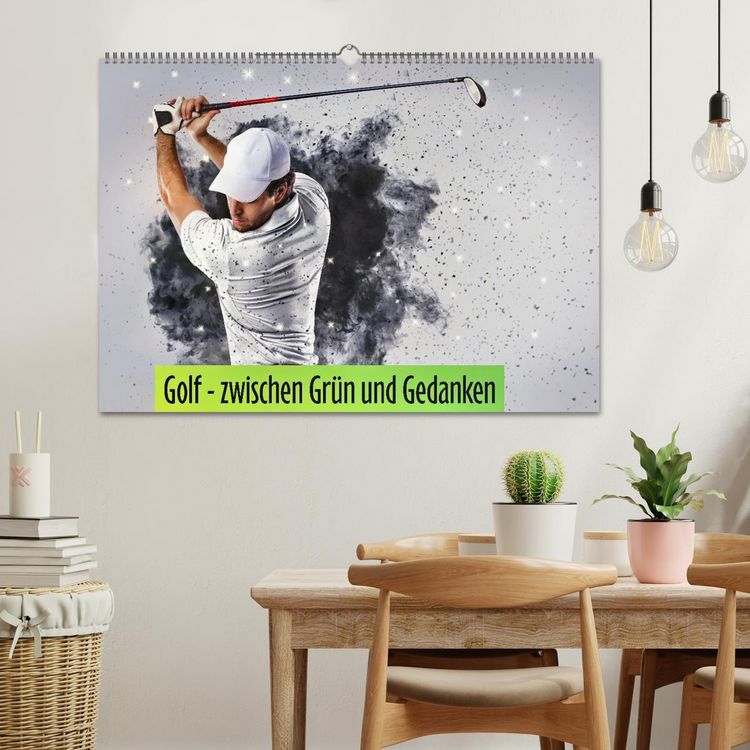 Produktbild: Golf - zwischen Gr&uuml;n und Gedanken (Wandkalender 2027 DIN A2 quer), CALVENDO Monatskalender