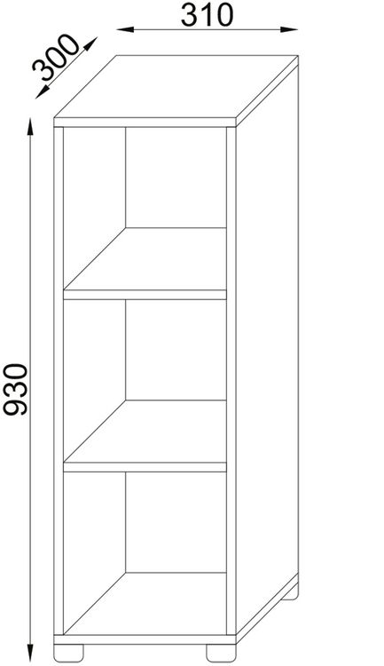 Produktbild: Holz Badm&ouml;bel Midischrank Badregal Benos-3