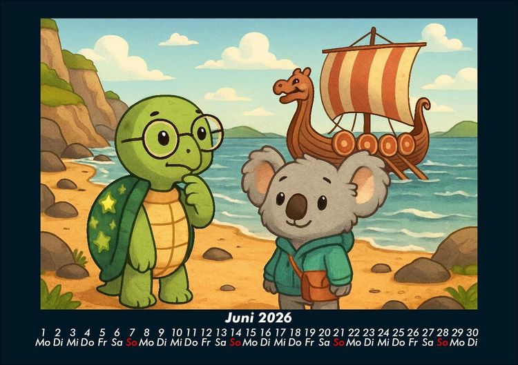 Produktbild: Taz & Kiki - Eine Reise durch die Zeit 2026 Fotokalender DIN A5