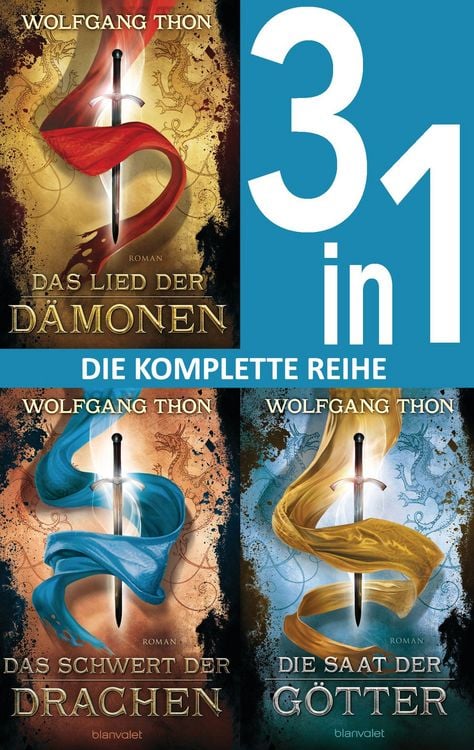 Produktbild: Die-drei-Prophezeiungen-Trilogie: - Das Lied der D&auml;monen / Das Schwert der Drachen / Die Saat der G&ouml;tter (3in1-Bundle)