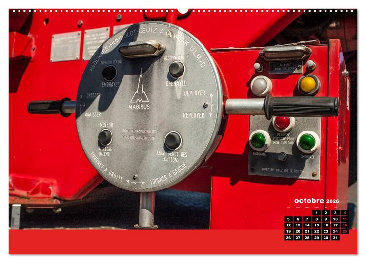 Produktbild: V&Eacute;HICULES de POMPIERS VINTAGE (Calendrier mural 2026 DIN A2 vertical) calendrier de bureau
