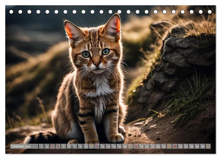 Produktbild: Hier kommt Mietzi (Tischkalender 2026 DIN A5 quer), CALVENDO Monatskalender