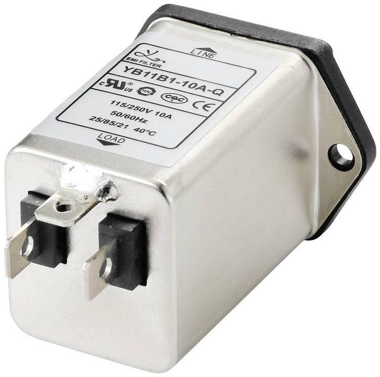 Produktbild: TRU COMPONENTS TC-10101436 Netzfilter mit Kaltger&auml;tebuchse 250 V/AC 10 A 0.3 mH (L x B x H) 54.3 x 44 x 31.3 mm 1 St.