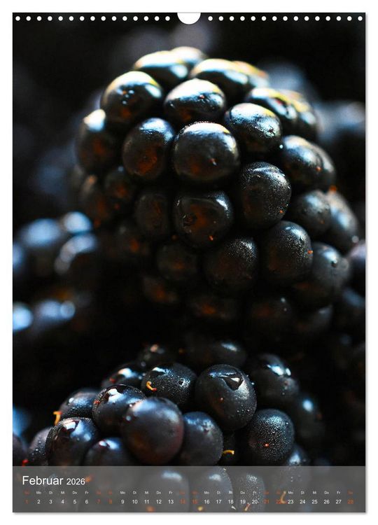 Produktbild: Blaubeeren, Himbeeren & Co - Makrofotografie in der K&uuml;che (Wandkalender 2026 DIN A3 hoch), CALVENDO Monatskalender