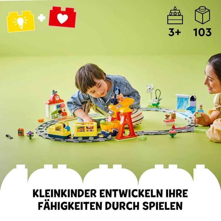 LEGO DUPLO Town Große interaktive Eisenbahn, Bauspielzeug 10428