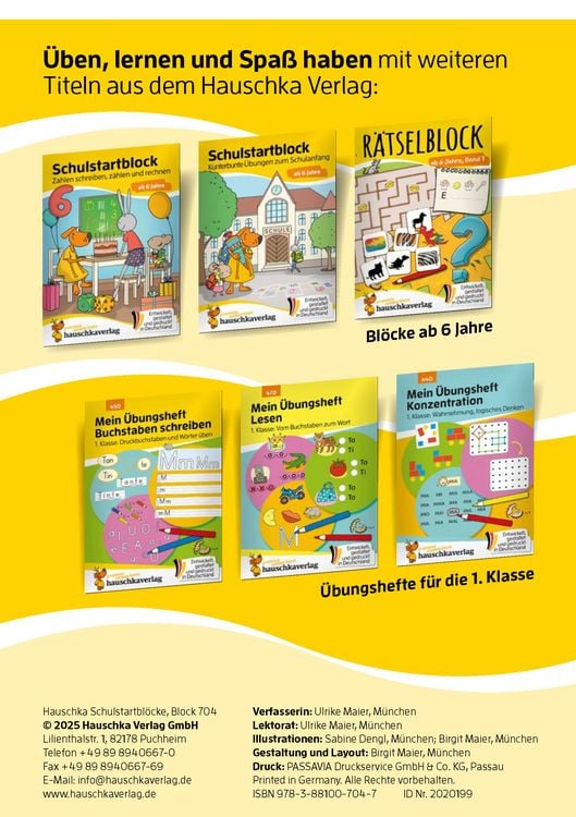 Produktbild: Schulstart-Block ab 6 Jahre &ndash; Buchstaben schreiben lernen