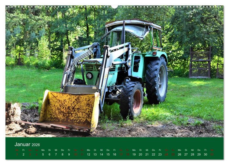 Produktbild: TRECKER-SCHLEPPER. Unverzichtbare Helfer in der Landwirtschaft (hochwertiger Premium Wandkalender 2026 DIN A2 quer), Kunstdruck in Hochglanz