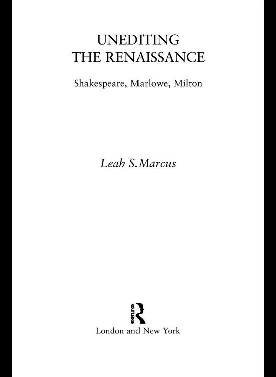 Produktbild: Unediting the Renaissance