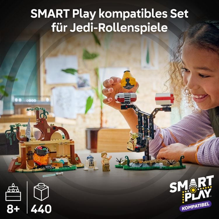 Produktbild: LEGO Star Wars 75422 SMART Play: Jedi-Training an Yodas H&uuml;tte, Spielzeug