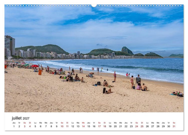Produktbild: RIO DE JANEIRO Contrastes. Couleurs. Lumi&egrave;re. (Calendrier mural 2027 DIN A2 vertical), CALVENDO calendrier mensuel