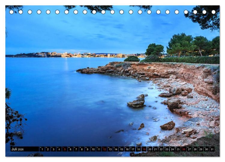 Produktbild: MALLORCA BEI NACHT (Tischkalender 2026 DIN A5 quer), CALVENDO Monatskalender