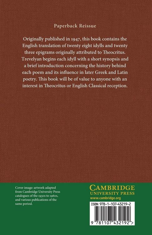 Produktbild: A Translation of the Idylls of Theocritus