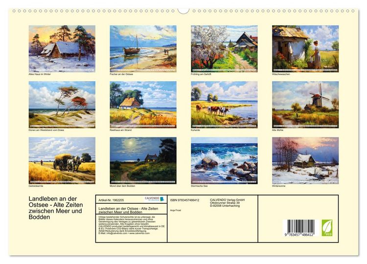 Produktbild: Landleben an der Ostsee - Alte Zeiten zwischen Meer und Bodden (hochwertiger Premium Wandkalender 2026 DIN A2 quer), Kunstdruck in Hochglanz