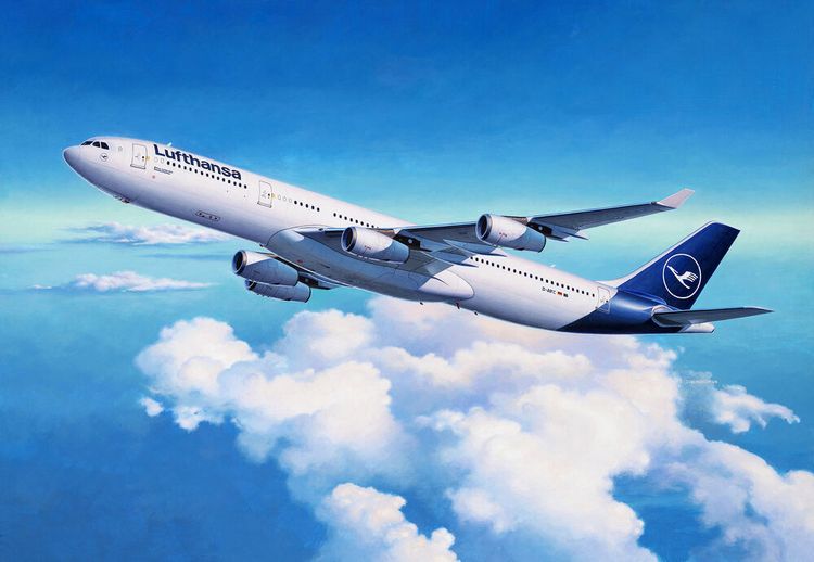 Produktbild: Revell 03803 A340-300 Lufthansa New Livery Flugmodell Bausatz 1:144