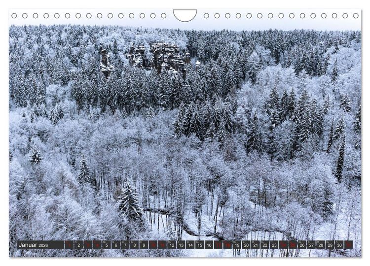 Produktbild: Die S&auml;chsische Schweiz / Faszination Sandsteingebirge (Wandkalender 2026 DIN A4 quer), CALVENDO Monatskalender