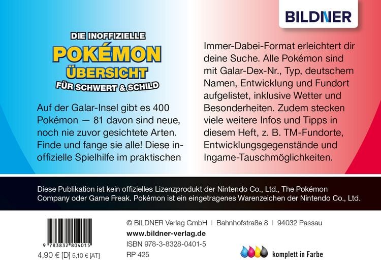 Produktbild: Die inoffizielle Pokémon-Übersicht für Schwert & Schild