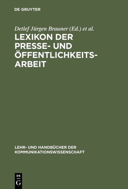Produktbild: Lexikon der Presse- und Öffentlichkeitsarbeit