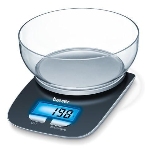 Produktbild: Beurer KS25 K&uuml;chenwaage digital mit Messschale W&auml;gebereich (max.)=3kg Schwarz 220 x 150 x 50