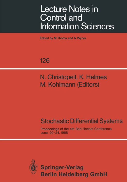 Produktbild: Stochastic Differential Systems