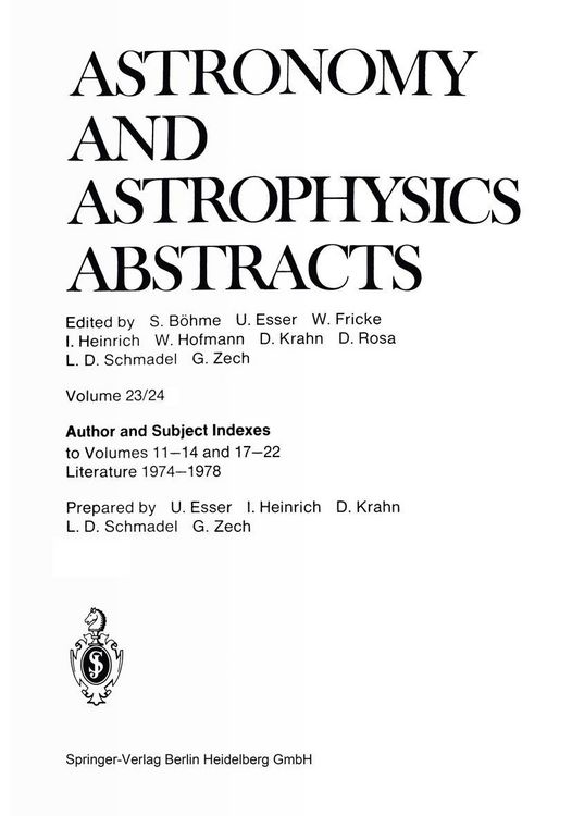 Produktbild: Author and Subject Indexes