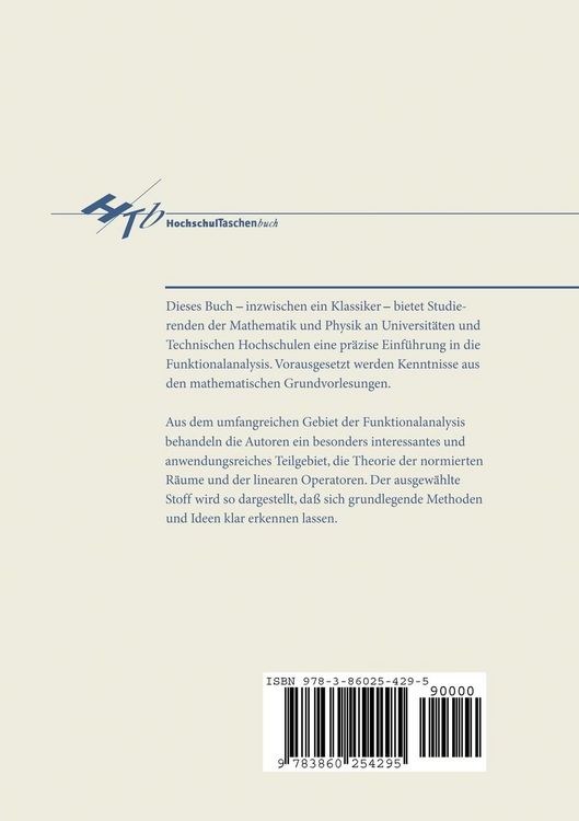 Produktbild: Einf&uuml;hrung in die Funktionalanalysis