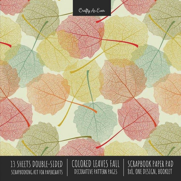 Produktbild: Colored Leaves Fall Scrapbook Paper Pad 8x8 Decorative Scrapbooking Kit for Cardmaking Gifts, DIY Crafts, Printmaking, Papercrafts, Seasonal Designer