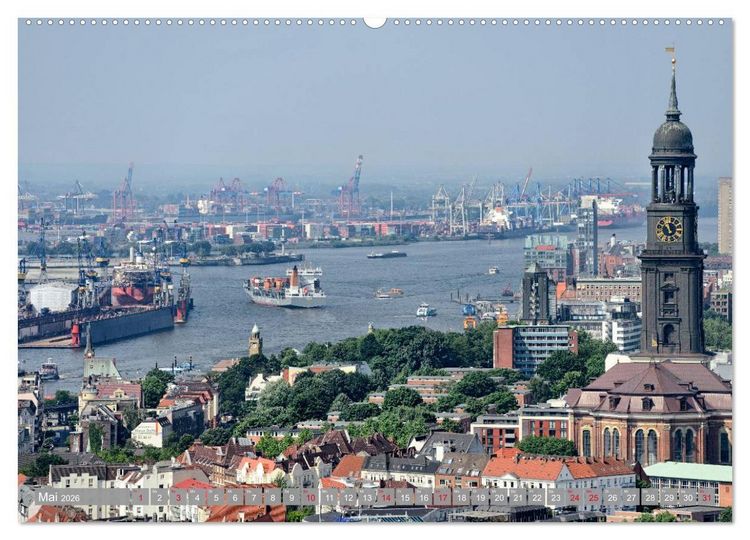 Produktbild: Hamburg Stadt an der Alster und Elbe (Wandkalender 2026 DIN A2 quer), CALVENDO Monatskalender