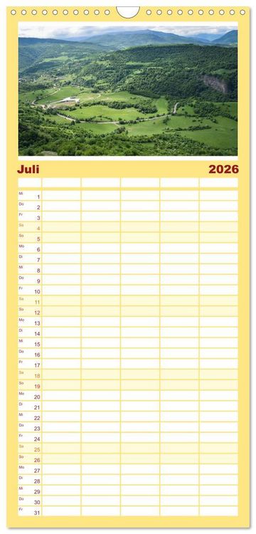 Produktbild: Familienplaner 2026 - Armenien - Ein wundersch&ouml;nes Naturerlebnis. mit 5 Spalten (Wandkalender, 21 x 45 cm) CALVENDO