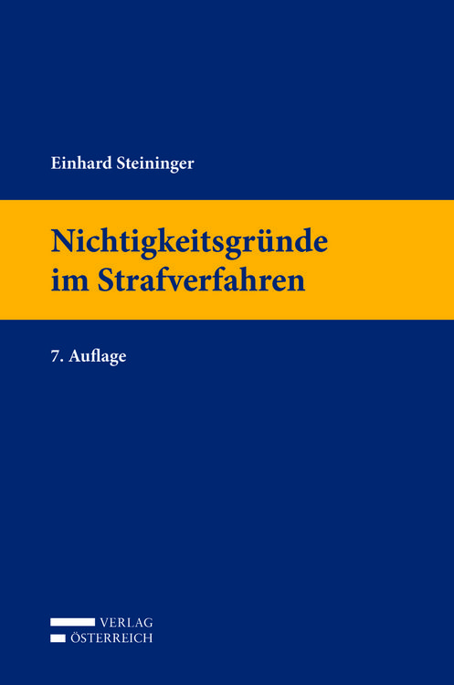Produktbild: Nichtigkeitsgr&uuml;nde im Strafverfahren