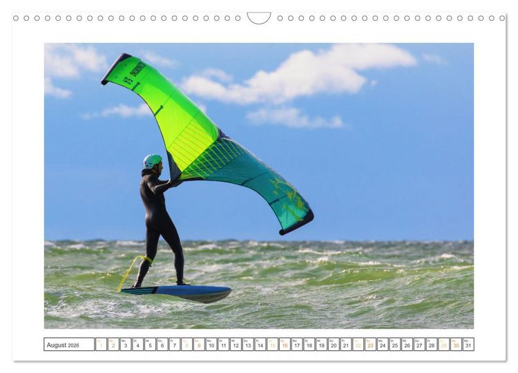 Produktbild: Wassersport - Spa&szlig; am Meer bei Wind und Wellen (Wandkalender 2026 DIN A3 quer), CALVENDO Monatskalender