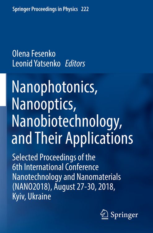 Produktbild: Nanophotonics, Nanooptics, Nanobiotechnology, and Their Applications