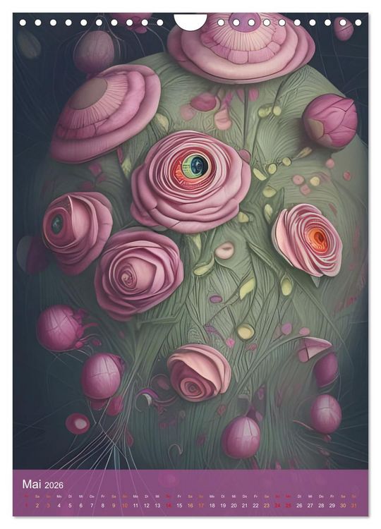 Produktbild: Rosige Aussichten - Diese Blumen beobachten dich auf Schritt und Tritt (Wandkalender 2026 DIN A4 hoch), CALVENDO Monatskalender