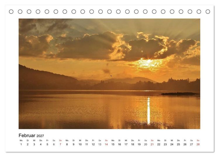 Produktbild: Morgens am Edersee (Tischkalender 2027 DIN A5 quer), CALVENDO Monatskalender