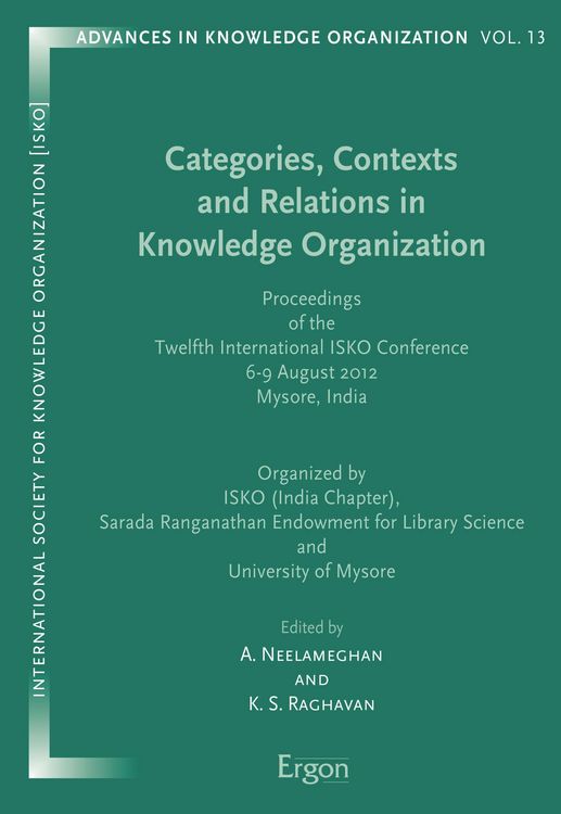 Produktbild: Categories, Contexts and Relations in Knowledge Organization