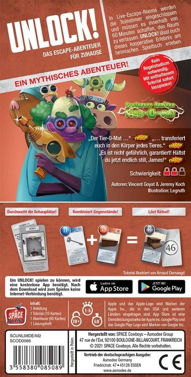 Produktbild: UNLOCK! PROFESSOR NOSIDE TIER-O-MAT (EINZELSZENARIO) (DE)