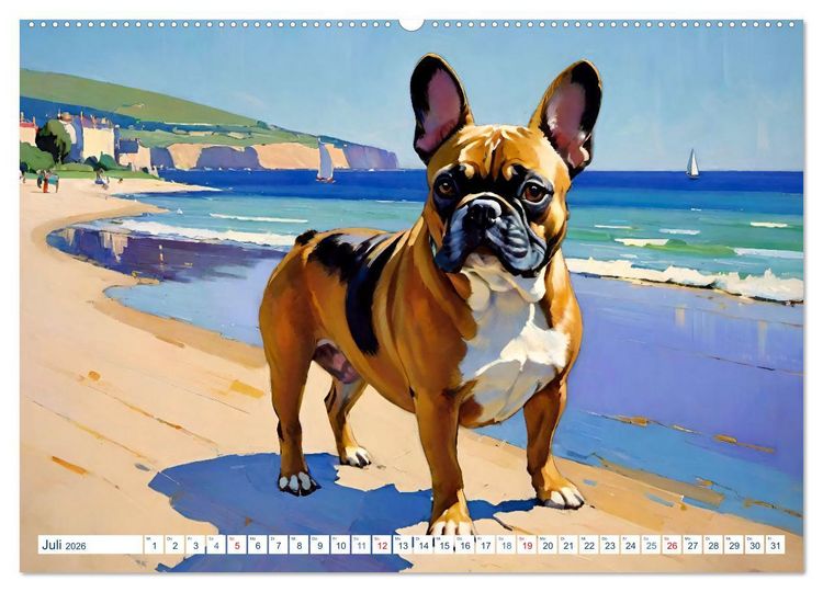 Produktbild: Frenchies (Wandkalender 2026 DIN A2 quer), CALVENDO Monatskalender