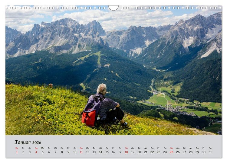 Produktbild: Wandern in den Dolomiten (Wandkalender 2026 DIN A3 quer), CALVENDO Monatskalender